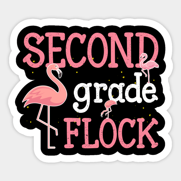 Flamingo 2nd Second Grade Back To School Sticker by kateeleone97023